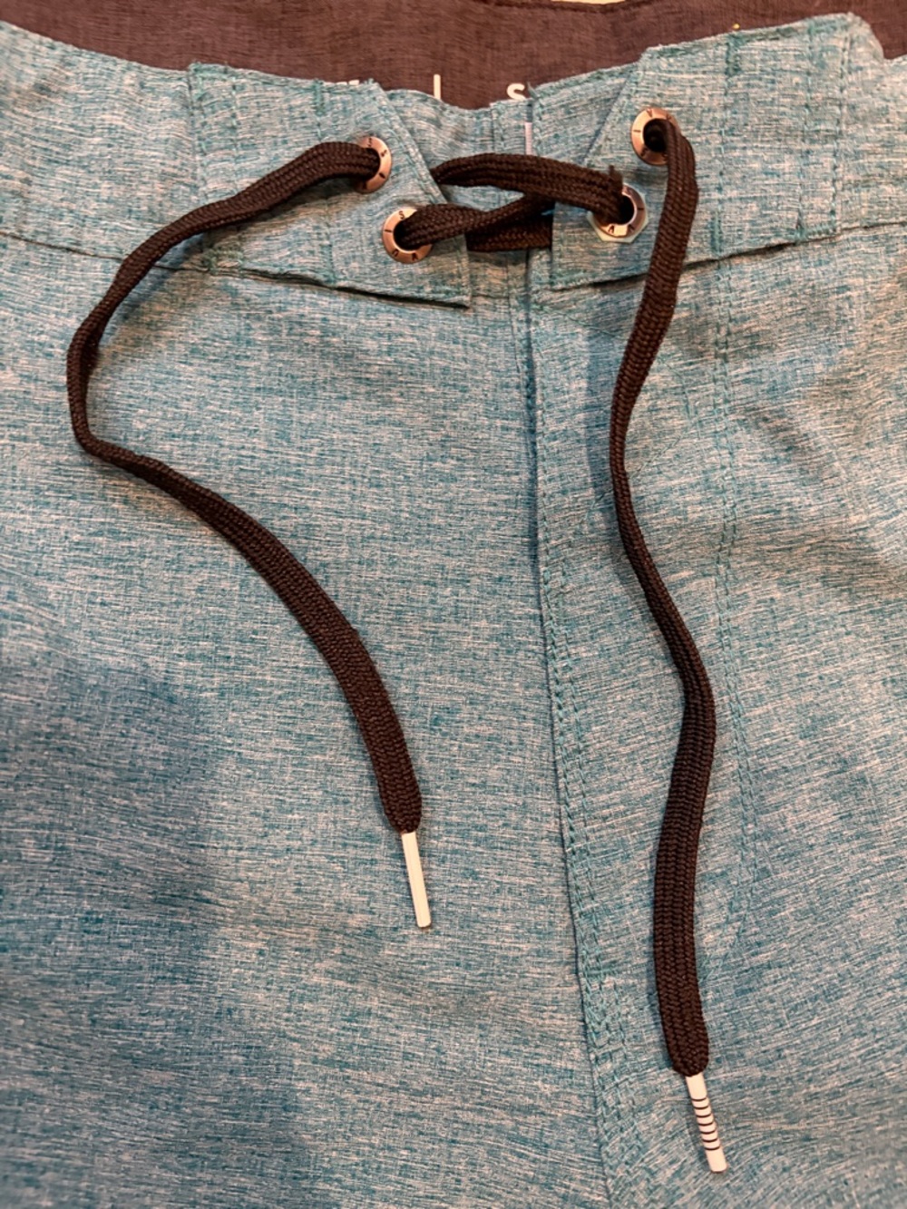 VISSLA Teal Athletic Swim Shorts with Black Drawstring - Picture 3 of 8